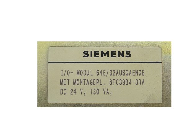 6FC3984-3RA Siemens I/O MODUL 64E/32 Ausgaenge mit Montageplatte