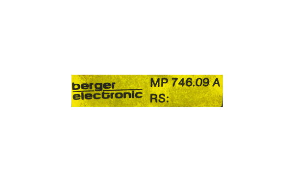 MP 746.09A or MP746.09A Berger Lahr Card