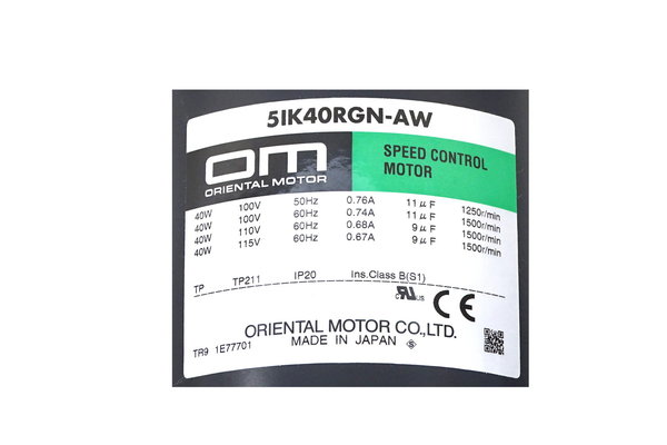 5IK40RGN-AW Oriental Motor Speed Control Motor