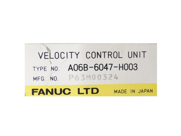 A06B-6047-H003 Fanuc Velocity Control Unit - Unterteil