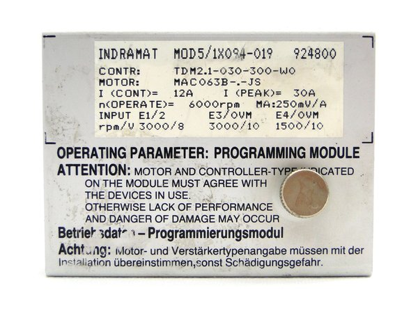 MOD5/1X094-019 Indramat Programming Module for TDM2.1-030-300-W0