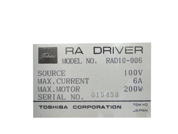 RAD10-006 Toshiba RA Driver