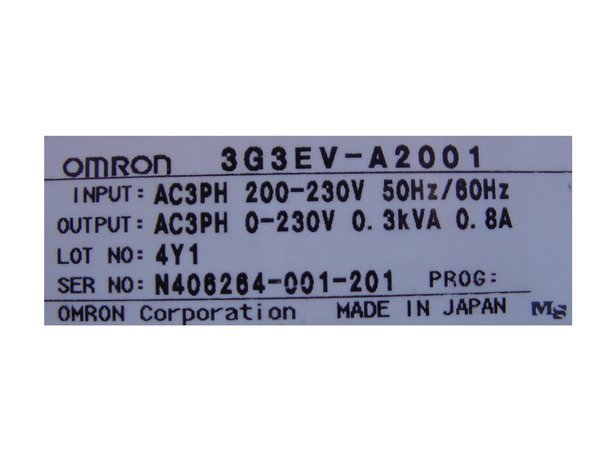 3G3EV-A2001 Omron Sysdrive Inverter