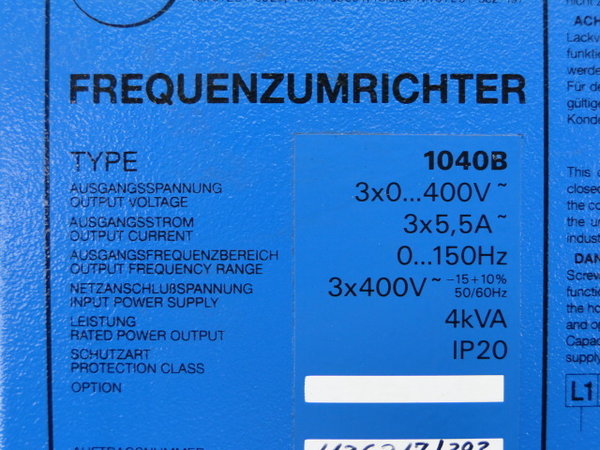 FDS 1040B or FDS1040B Stoeber Frequenzumrichter