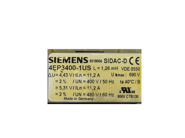4EP3400-1US Siemens Netzdrossel Sidac-D