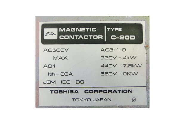 C-20D Toshiba Magnetic Contactor