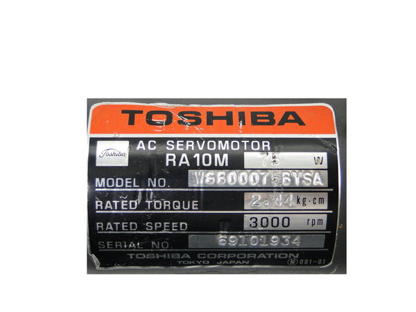 RA 10M or RA10M or WSB00075BYSA Toshiba AC Servomotor