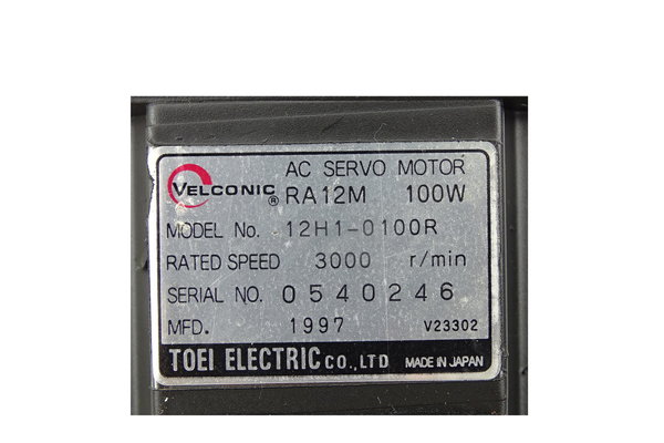 RA12M or 12H1-0100R Toei Electric AC Servo Motor