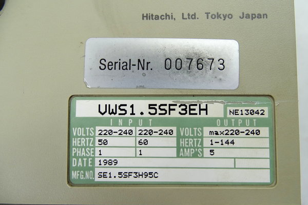 VWS1.5SF3EH Hitachi Inverter