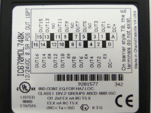 IC670MDL740K GE Fanuc Output Module