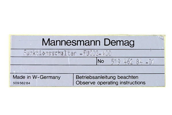 FUC02-A00 Mannesmann Demag Funktionsschalter
