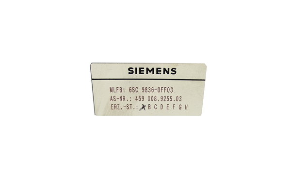 6SC 9836-0FF03 or 6SC9836-0FF03 Siemens Rack