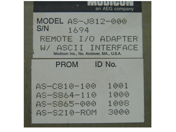 AS-J812-000 Modicon Interface Modul