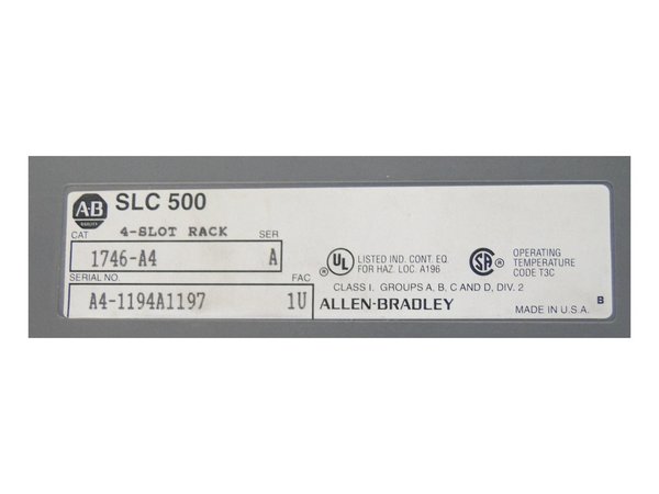 1746-A4 Allen Bradley 4-Slot Rack SLC500 mit power Supply 1746-P1