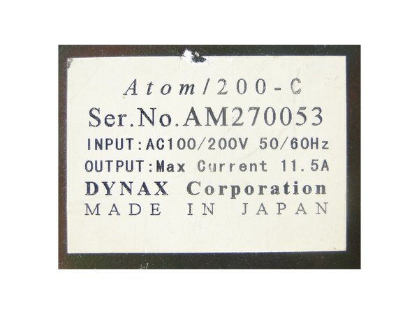 atom/200-C or atom200-C Dynax Drive