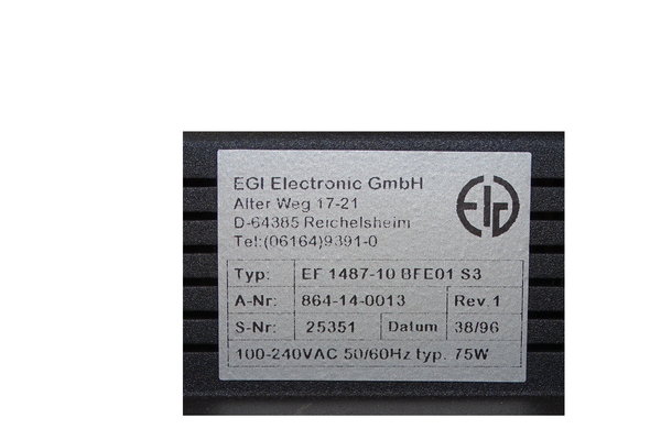 EF 1487-10BFE01 S3 or EF1487-10BFE01 S3 EGI Elektronic Monitor