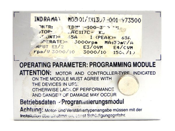 MOD01/1X1307-001 Indramat programming Module for TDM1-100-300-W1
