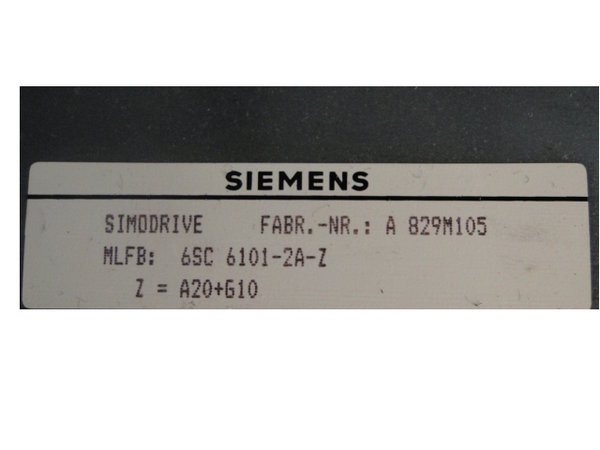 6SC6 101-2A-Z-K or 6SC6101-2A-Z-K Siemens Simodrive Gehäuse