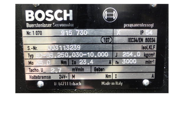 SD-B5.250.030-10.000 Bosch Servomotor