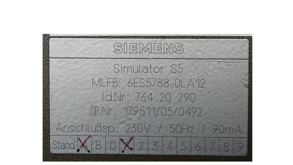 6ES5 788-0LA12 6ES5788-0LA12 Siemens Simulator S5