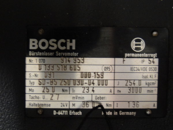 SD-B5.250.030-04.000 or SD-B5-250-030-04-00 Bosch Servomotor