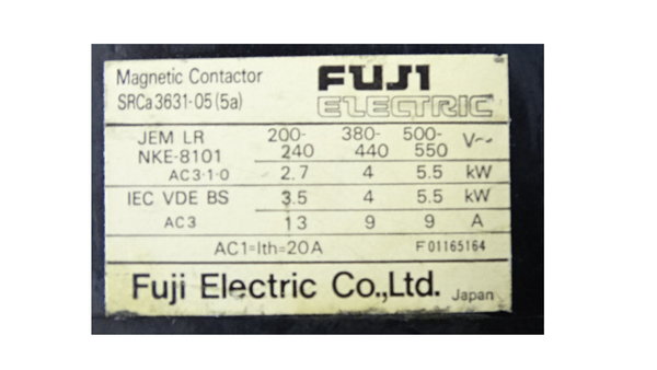 SRCA-3631-05 Fuji Electric Magnetic Contactor