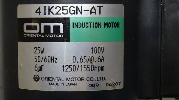 4 IK25GN-AT or 4IK25GN-AT Oriental Motor Induction Motor
