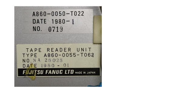 A860-0055-T062  or A860-0050-T022 mit Board A20B-0003-0880-028 Fanuc Tape Reader Unit
