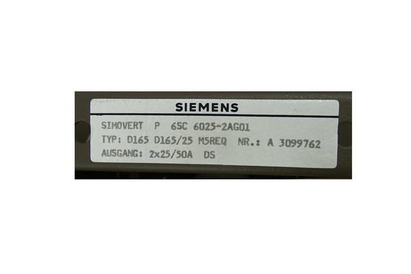 6SC 6025-2AG01 or 6SC6025-2AG01 Siemens Simovert P
