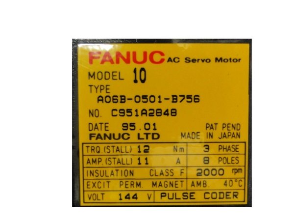 A06B-0501-B756 Fanuc AC Servo Motor 10