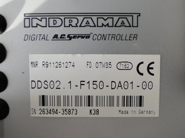 DDS02.1-F150-DA01-00 Indramat Digital AC Servo Controller
