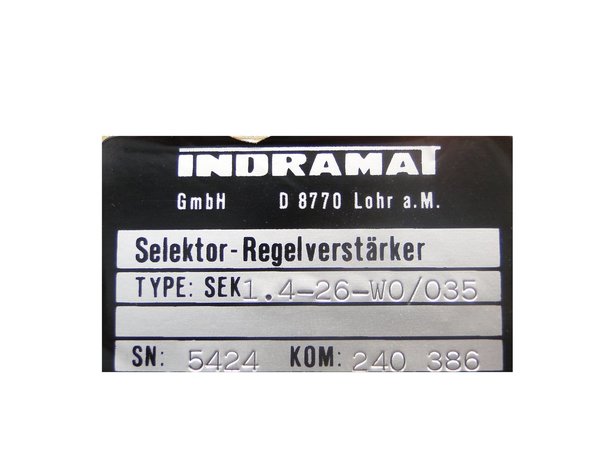SEK 1.4-26-W0/035 or SEK1.4-26-W0/035 Indramat Selektor-Regelverstaerker