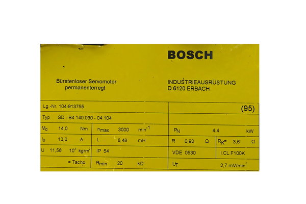 SD-B4.140.030-04.104 or 104-913755 Bosch Servomotor