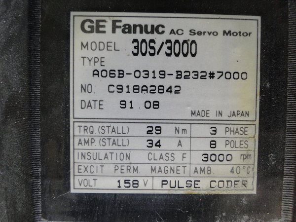 A06B-0319-B232 Fanuc AC Servo Motor