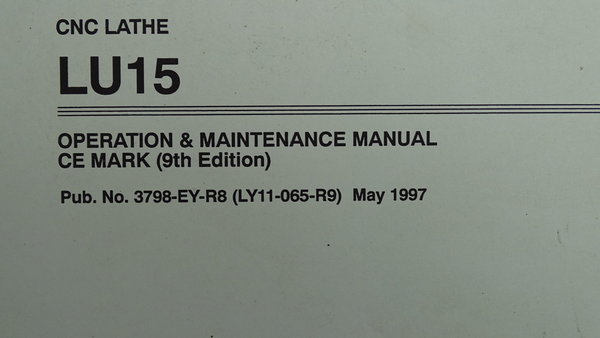 3798-EY-R8 (LY11-065-R9) Okuma Operation and Maintenance Manual LU15
