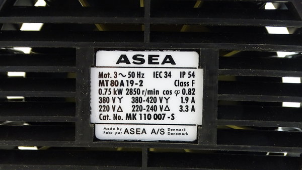 MT80A19-2 ASEA Motor 0,75kW Class F IP54