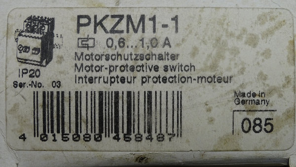 2 St.  PKZM1-1 Kloeckner Moeller Motorschutzschalter
